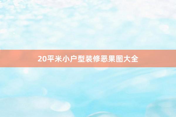 20平米小户型装修恶果图大全